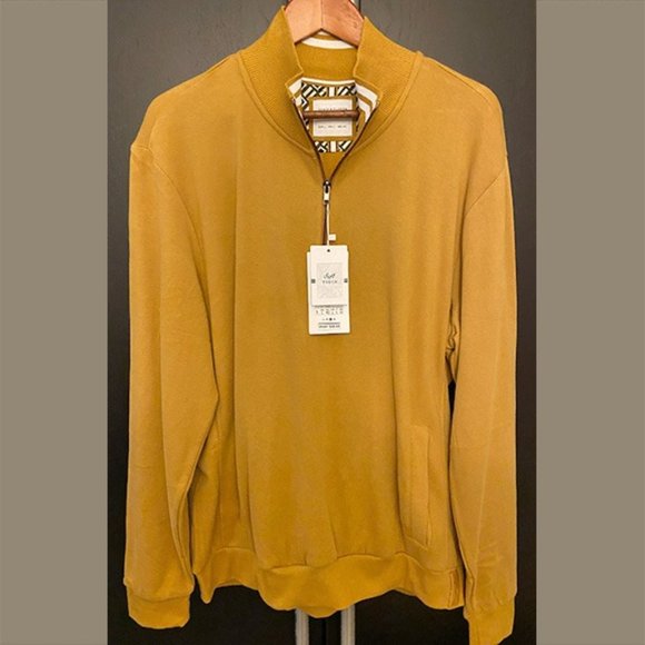 NWT Mens L Qtr Zip Pullover - Picture 1 of 3
